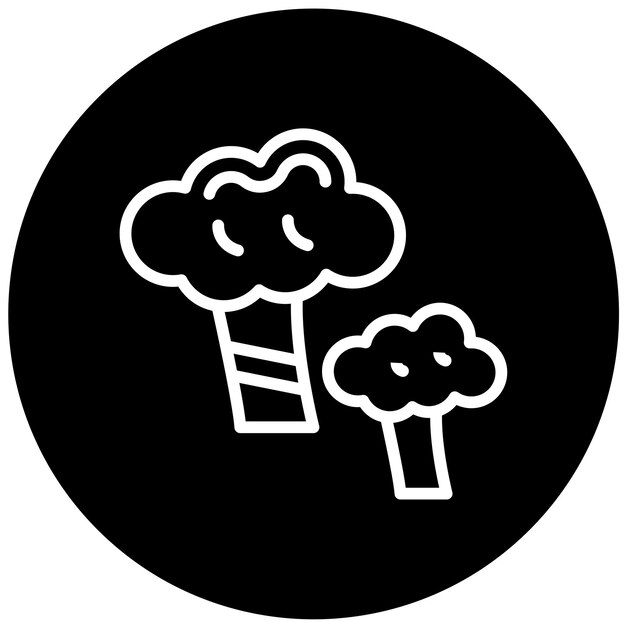 Diseño vectorial de estilo de icono de brócoli