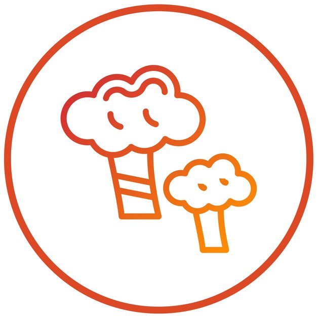 Diseño vectorial de estilo de icono de brócoli