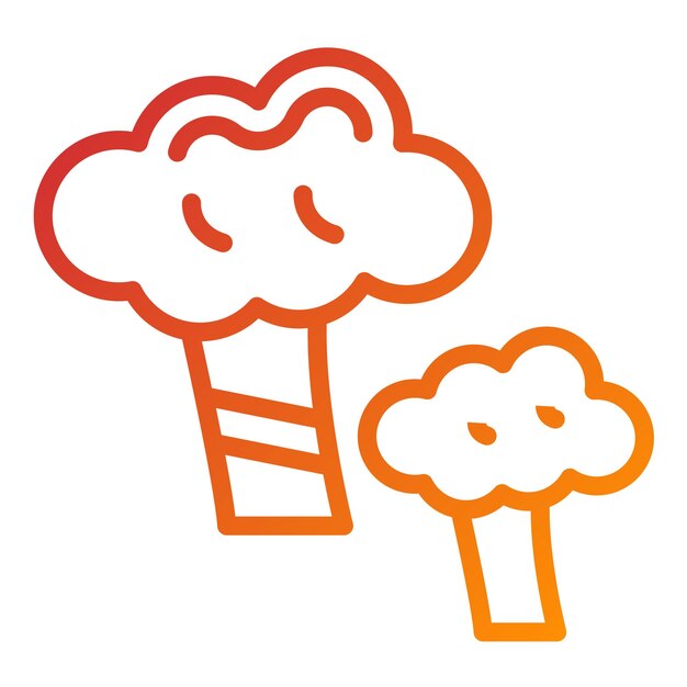 Diseño vectorial de estilo de icono de brócoli