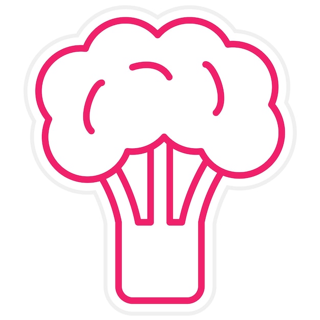 Diseño vectorial de estilo de icono de brócoli