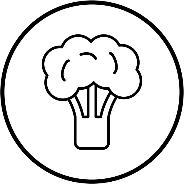 Diseño vectorial de estilo de icono de brócoli