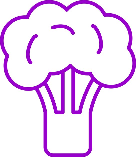 Diseño vectorial de estilo de icono de brócoli