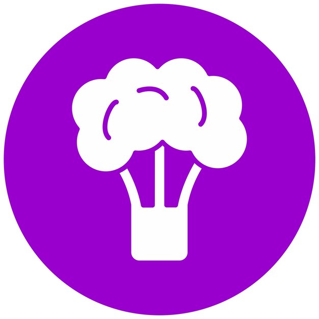 Diseño vectorial de estilo de icono de brócoli