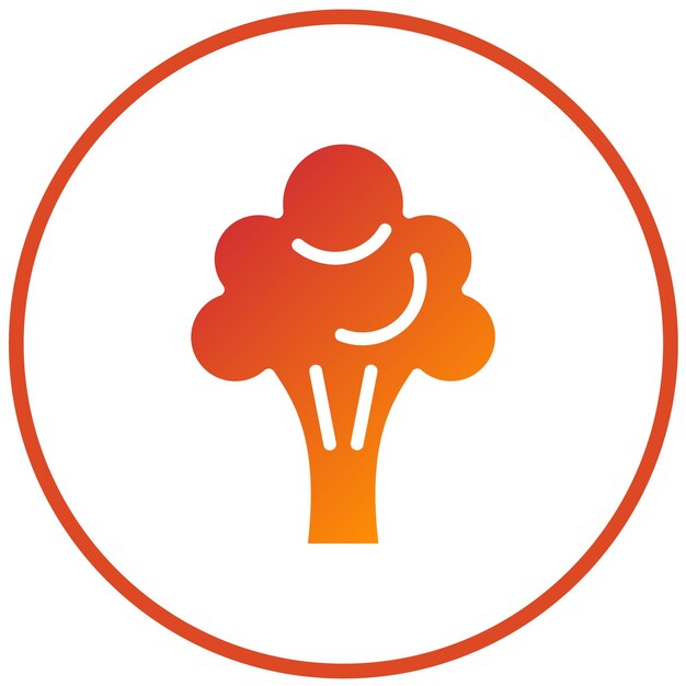 Diseño vectorial de estilo de icono de brócoli
