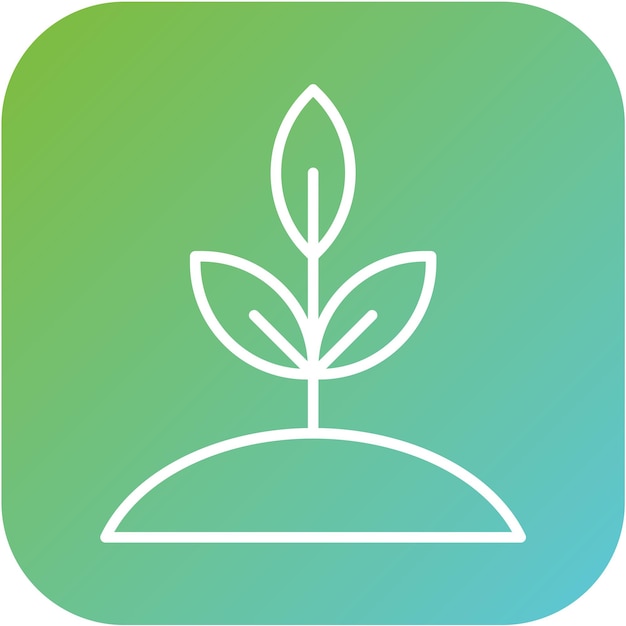 Diseño vectorial Estilo del icono de brote verde