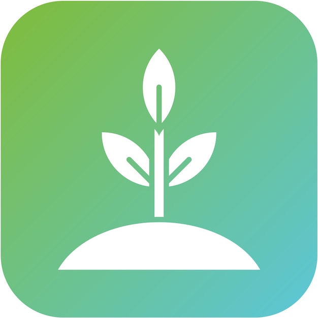 Diseño vectorial Estilo del icono de brote verde