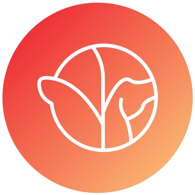 Diseño vectorial Estilo del icono de los brotes de Bruselas