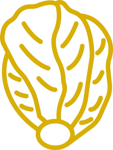 Diseño vectorial Estilo del icono de los brotes de Bruselas