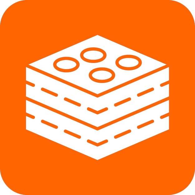 Diseño vectorial estilo de icono de brownie