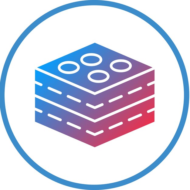 Diseño vectorial estilo de icono de brownie