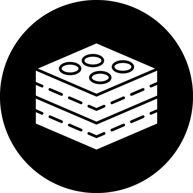 Diseño vectorial estilo de icono de brownie