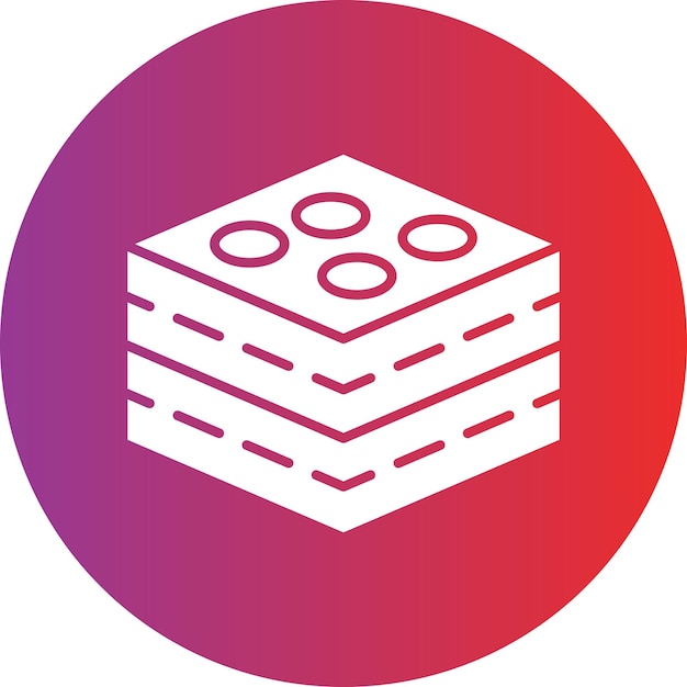Diseño vectorial estilo de icono de brownie