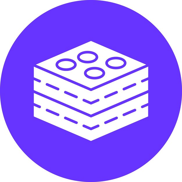 Diseño vectorial estilo de icono de brownie