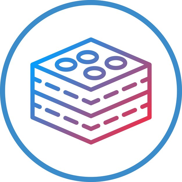 Diseño vectorial estilo de icono de brownie