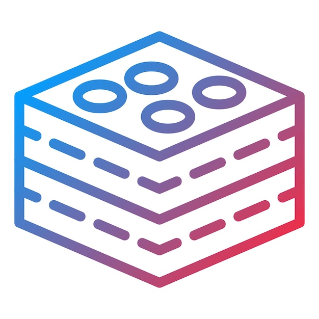 Diseño vectorial estilo de icono de brownie