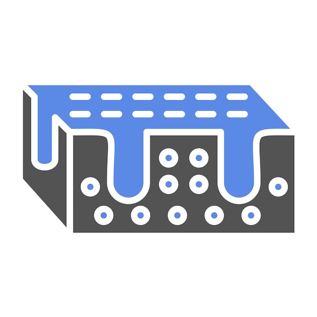 Diseño vectorial estilo de icono de brownie