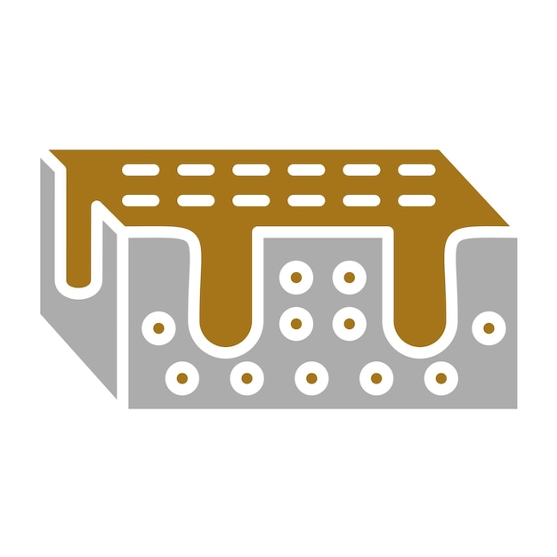 Diseño vectorial estilo de icono de brownie