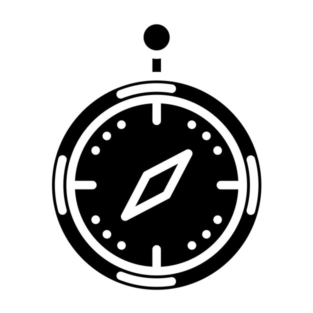 Diseño vectorial Estilo del icono de la brújula en mayúscula