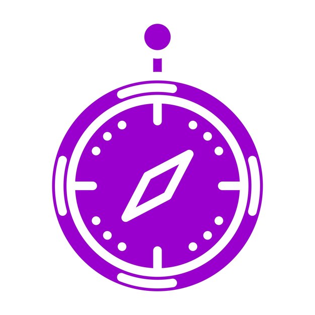 Diseño vectorial Estilo del icono de la brújula en mayúscula