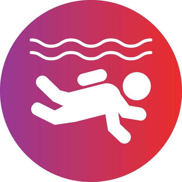 Diseño vectorial de estilo de icono de buceo en aguas abiertas