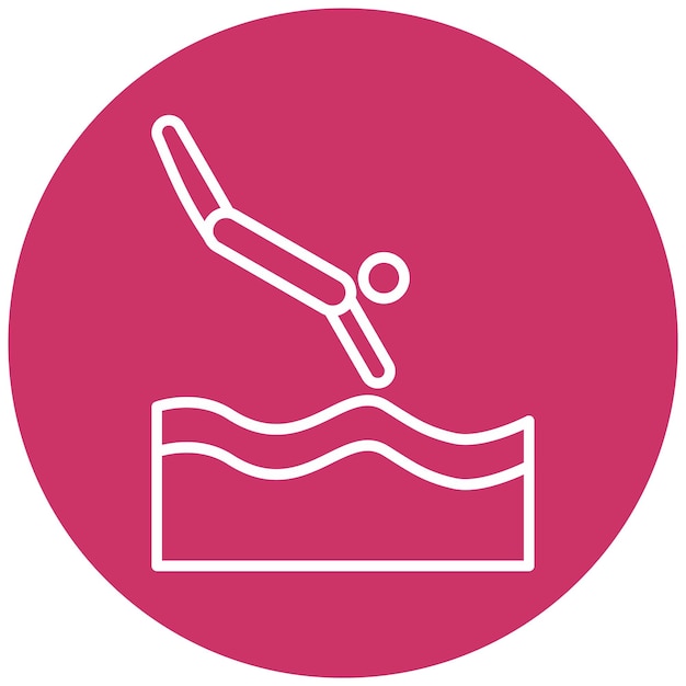Diseño vectorial Estilo del icono de buceo
