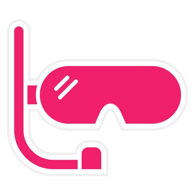 Diseño vectorial del estilo del icono de buceo