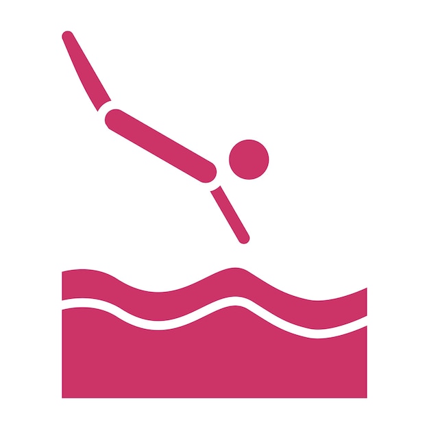 Diseño vectorial Estilo del icono de buceo