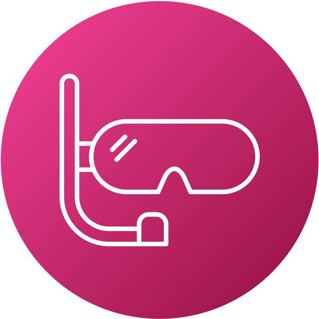 Diseño vectorial del estilo del icono de buceo