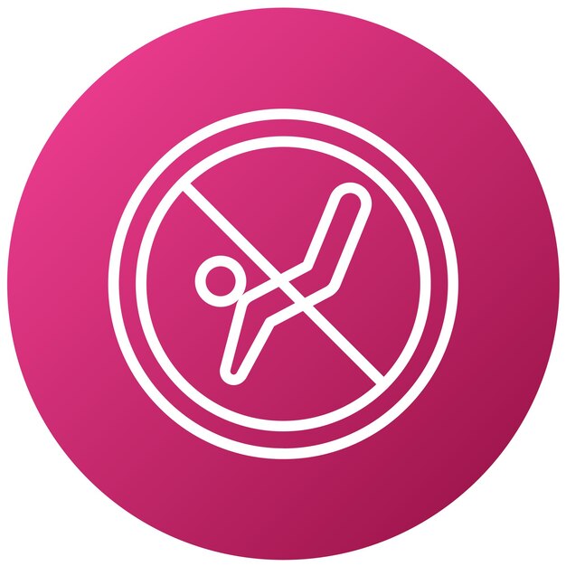 Diseño vectorial sin estilo de icono de buceo