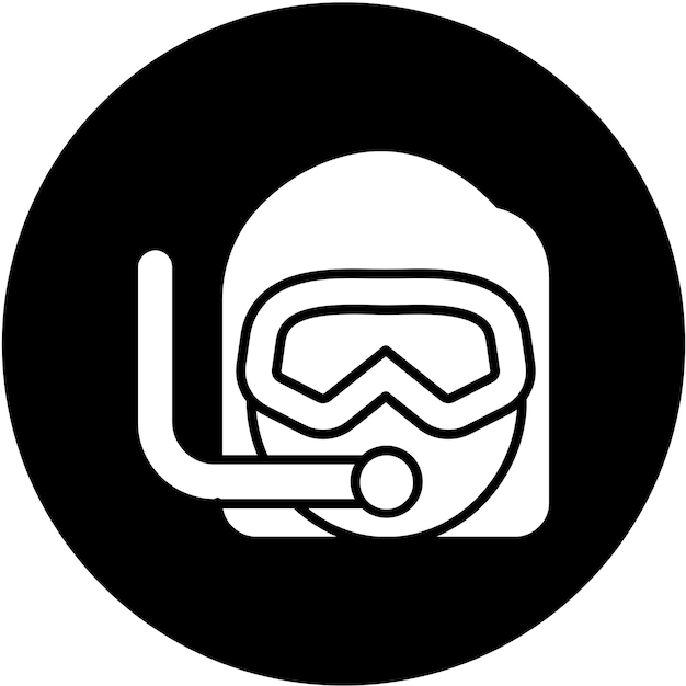 Diseño vectorial de estilo de icono de buceo