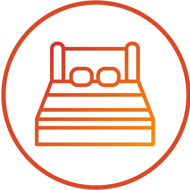 Diseño vectorial Estilo del icono de la bufanda de la cama
