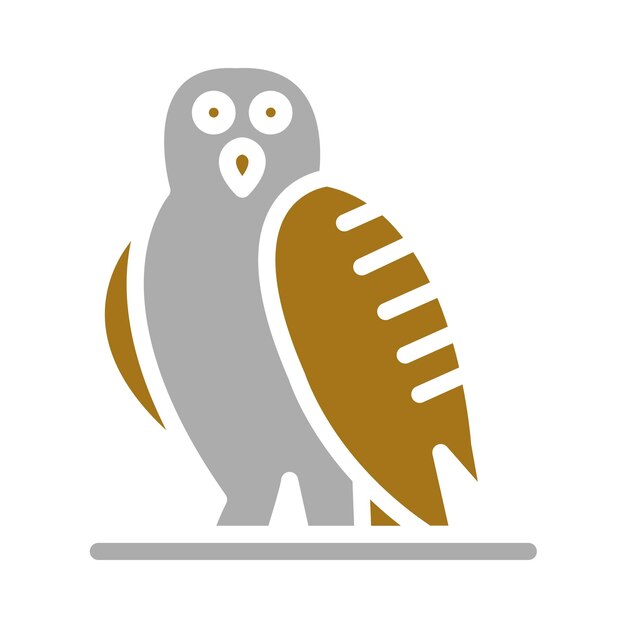 Diseño vectorial Estilo de icono de búho de nieve
