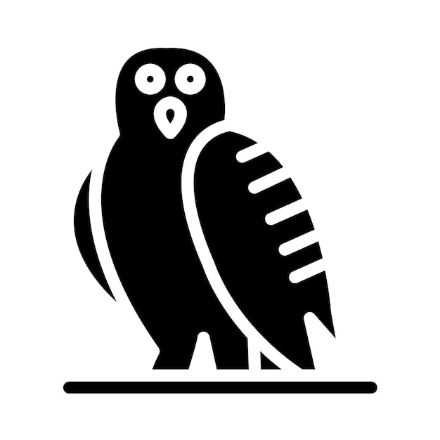 Diseño vectorial Estilo de icono de búho de nieve