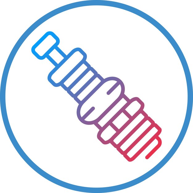 Diseño vectorial del estilo del icono de la bujía