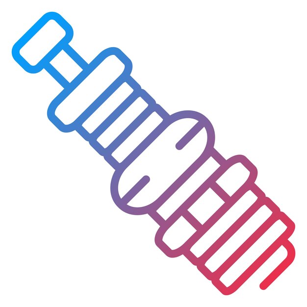 Diseño vectorial del estilo del icono de la bujía