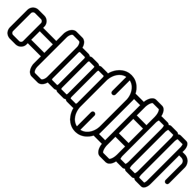 Diseño vectorial del estilo del icono de la bujía