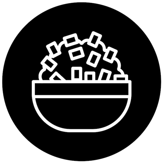 Diseño vectorial Estilo de icono de Bulgur