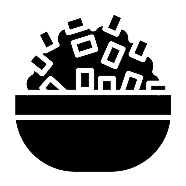 Diseño vectorial Estilo de icono de Bulgur