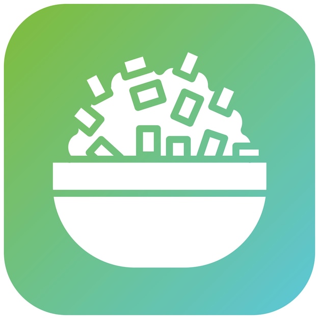 Diseño vectorial Estilo de icono de Bulgur
