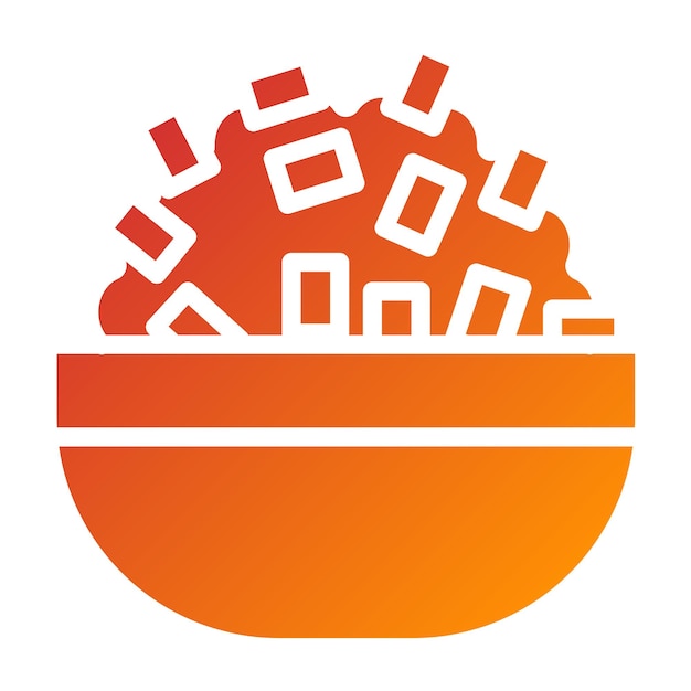 Diseño vectorial Estilo de icono de Bulgur