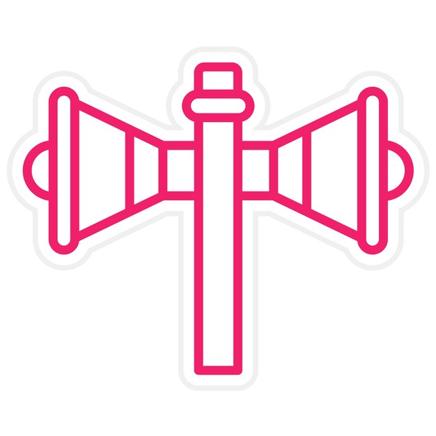 Diseño vectorial Estilo del icono de Bullhorn