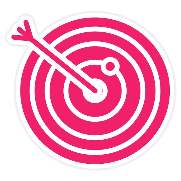 Diseño vectorial Estilo del icono de Bullseye