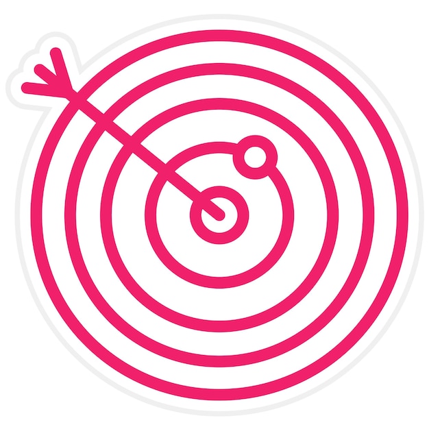 Diseño vectorial Estilo del icono de Bullseye