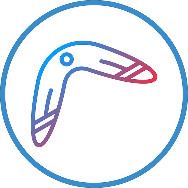 Diseño vectorial Estilo de icono de bumerang