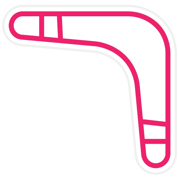 Diseño vectorial Estilo de icono de bumerang