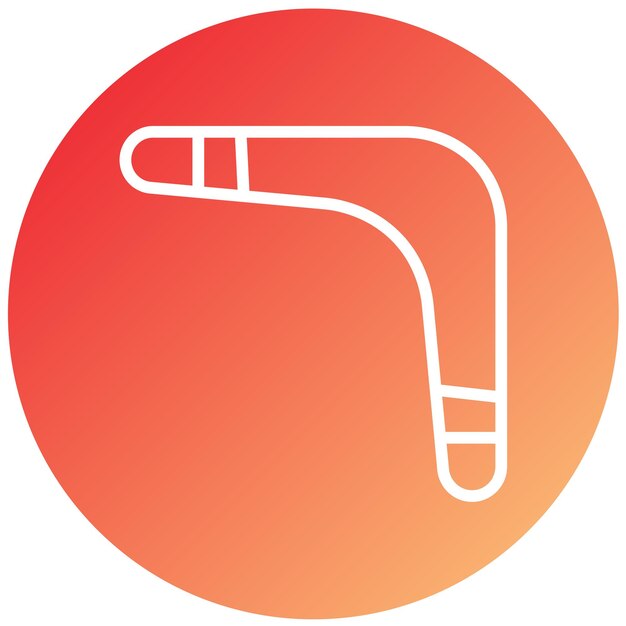 Diseño vectorial Estilo de icono de bumerang