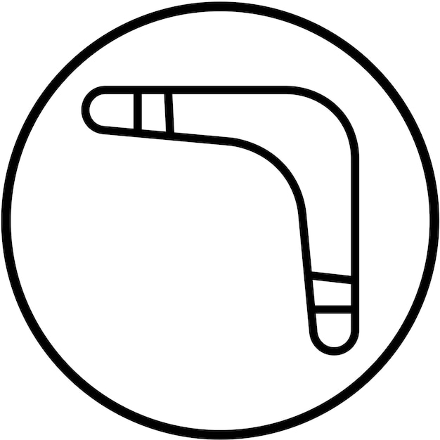 Diseño vectorial Estilo de icono de bumerang