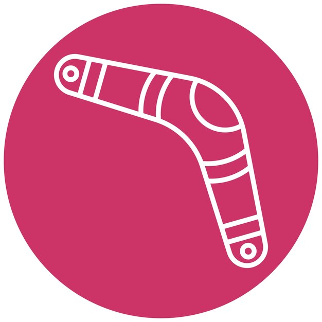 Diseño vectorial Estilo de icono de bumerang