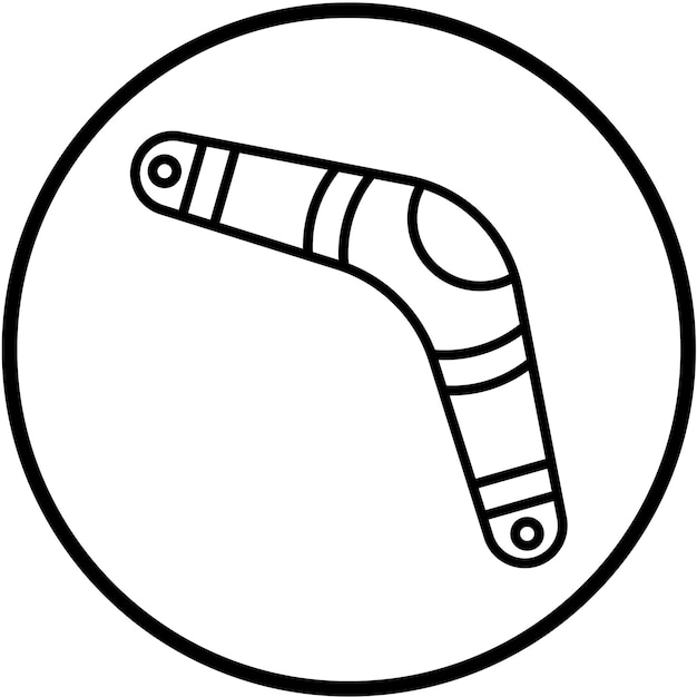 Diseño vectorial Estilo de icono de bumerang