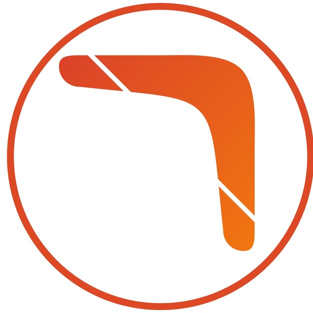 Diseño vectorial Estilo de icono de bumerang